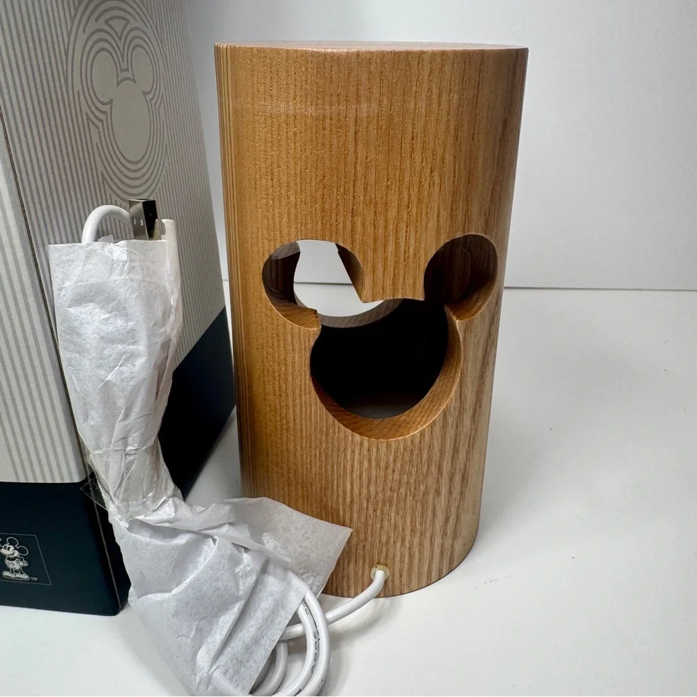NWT Disney Mickey Mouse Icon Wood Desk Lamp, part of the Mickey Mouse Home decor